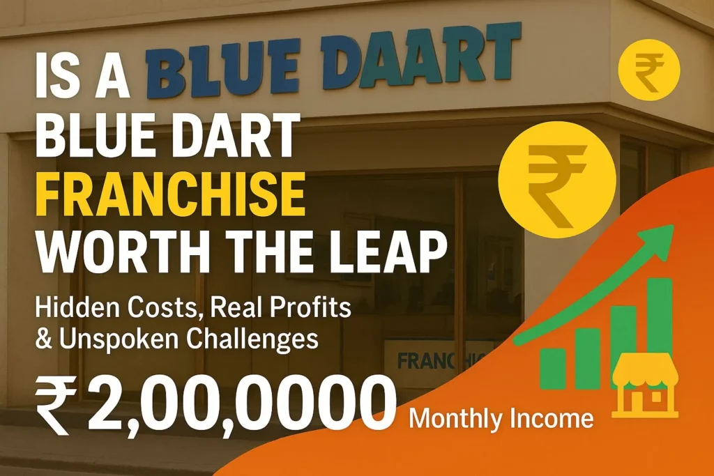 Blue Dart franchise office setup and courier delivery staff