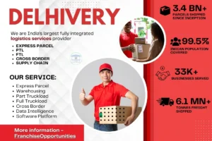 Delhivery van and personnel
