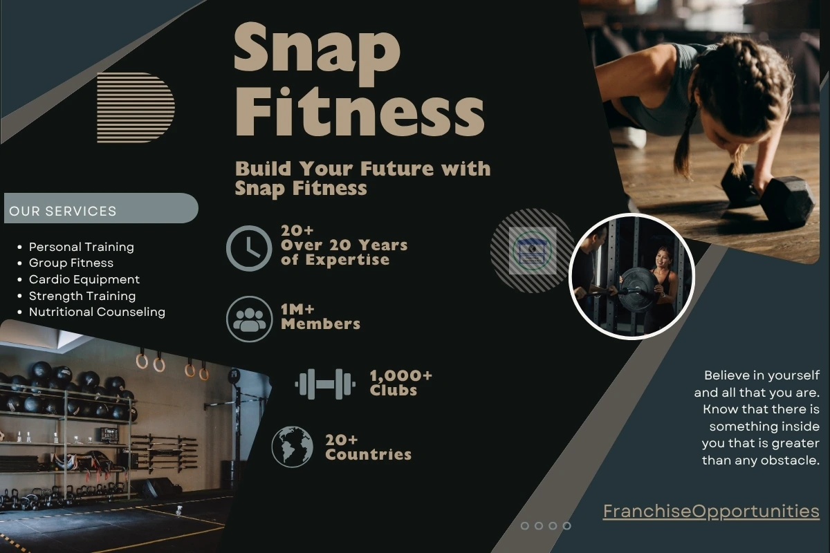 A modern Snap Fitness gym setup with members working out