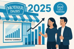 Inside a modern Mother Dairy franchise outlet in India