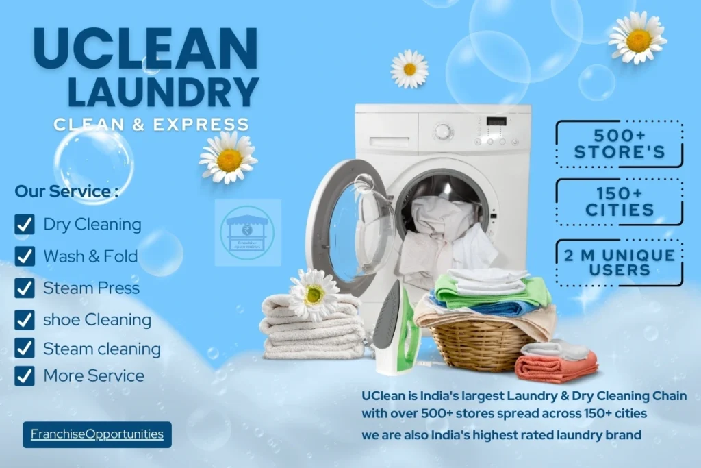 UClean laundry outlet with modern machines and branding.