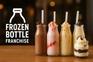 Frozen Bottle Franchise branding with beverages and desserts