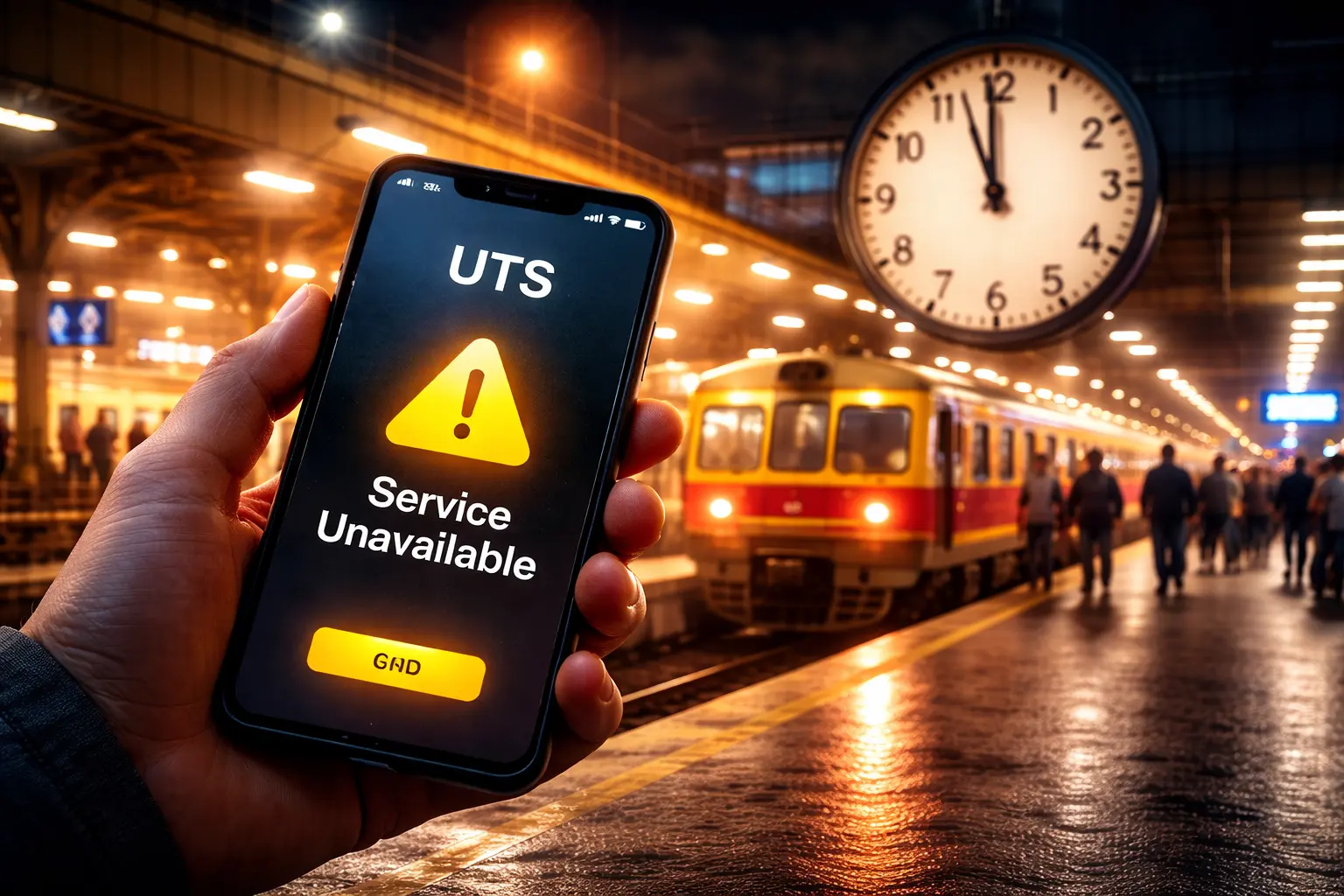 08 January 2026 midnight UTS mobile app downtime from 00:00 to 00:30 affecting railway ticket booking