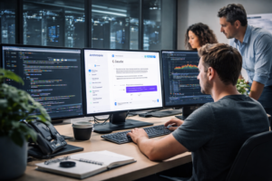Anthropic AI researchers working on efficient artificial intelligence systems following a do more with less strategy
