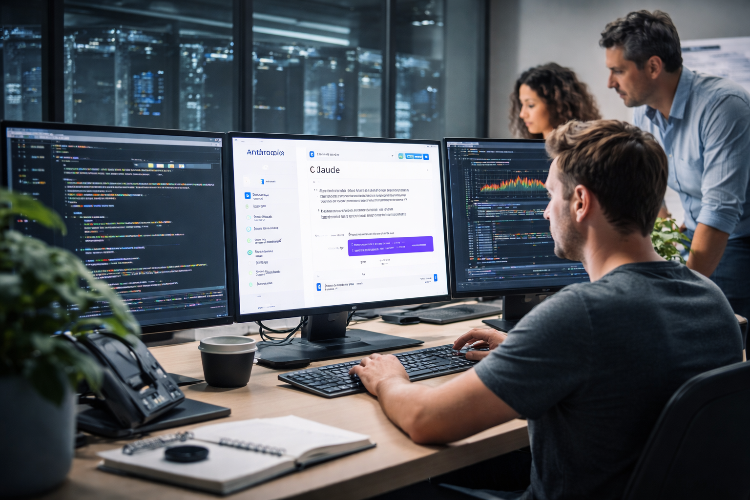 Anthropic AI researchers working on efficient artificial intelligence systems following a do more with less strategy