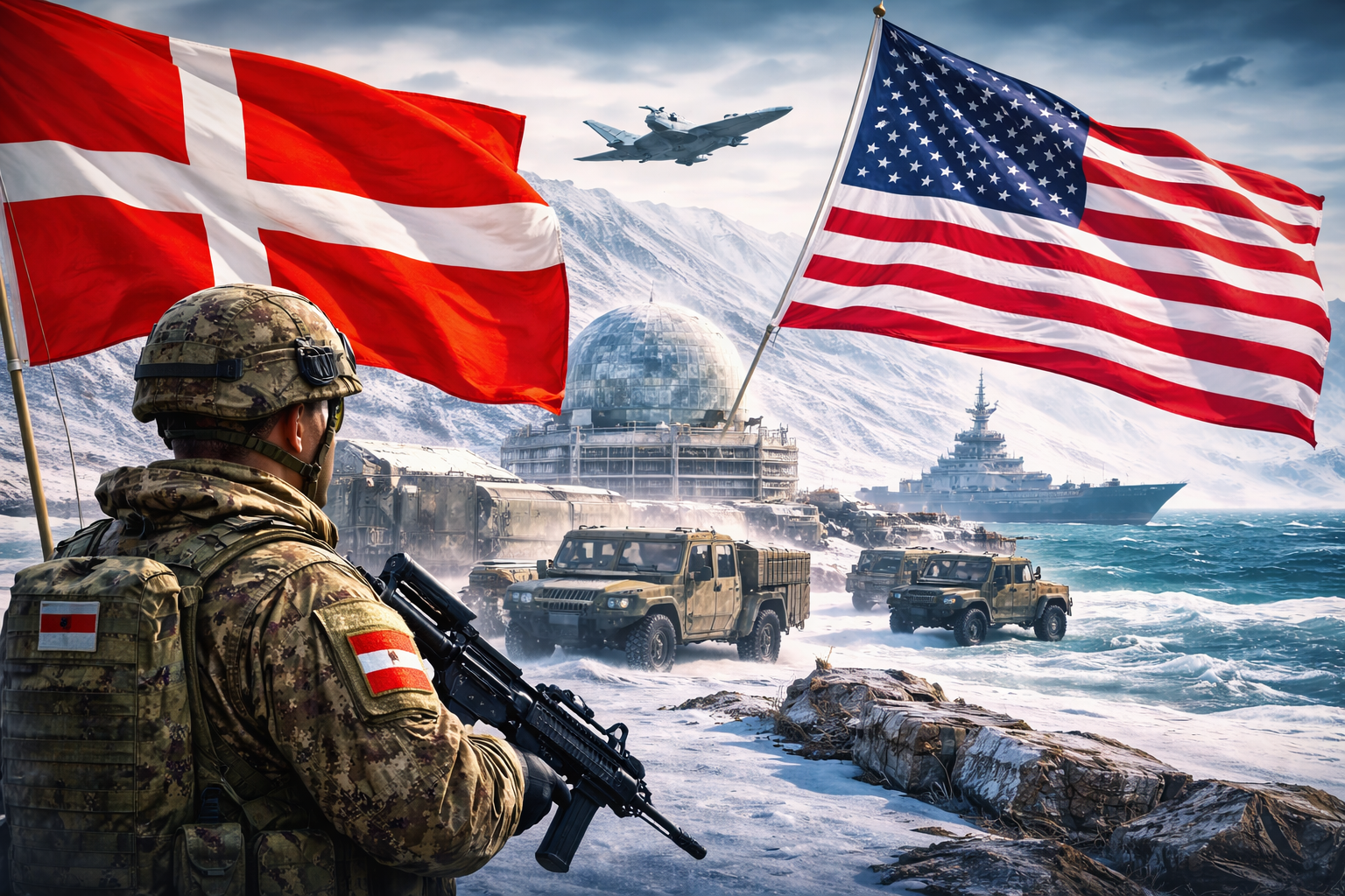 Denmark Greenland military warning showing Arctic tension between Denmark and the United States