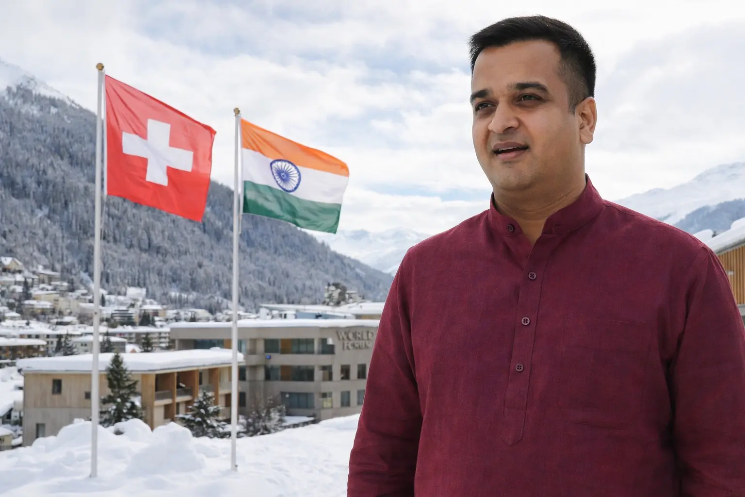 Gujarat delegation in Davos meeting global business leaders during World Economic Forum