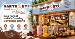 Santushti Shakes & More dessert outlet serving thick shakes, milkshakes, waffles and ice cream in India
